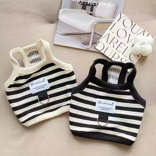 Comfy Puppy Striped Vest