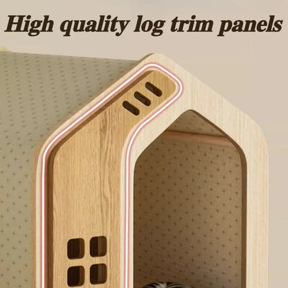 Cozy Wooden Cat Hideaway