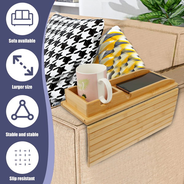 Bamboo Sofa Armrest Tray