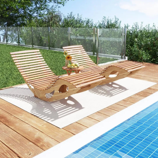 Relaxing Wooden Rocking Lounger