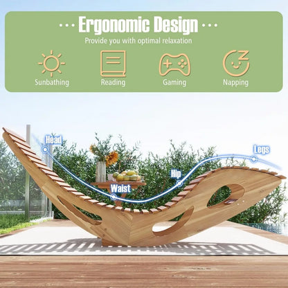 Relaxing Wooden Rocking Lounger