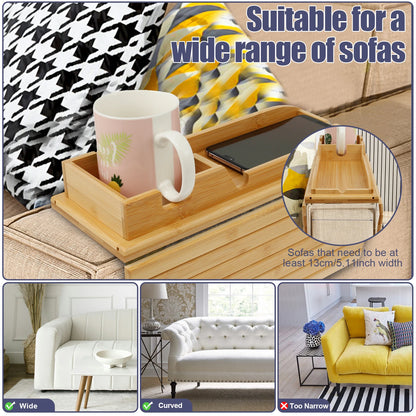Bamboo Sofa Armrest Tray