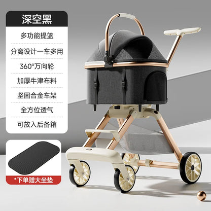 Chic Foldable Pet Stroller
