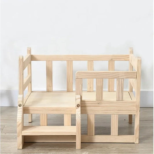 Royal Wood Pet Throne