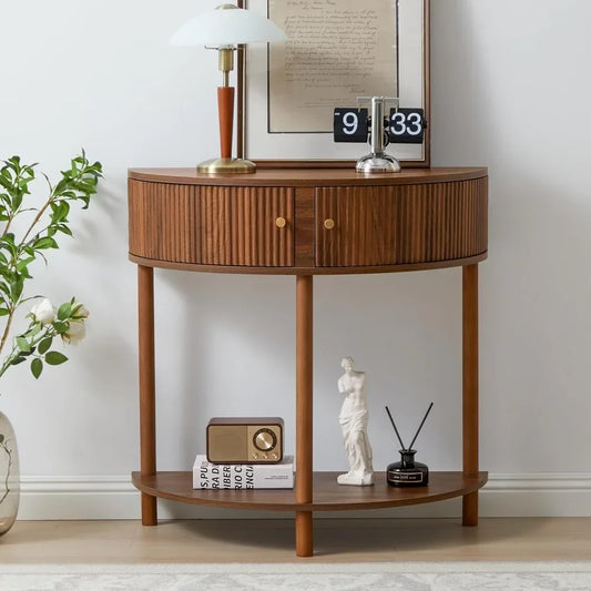 Chic Half Moon Console Table