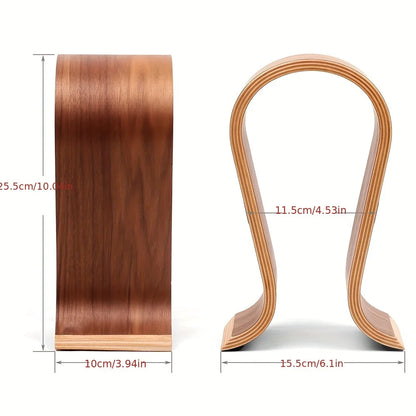 Elegant Wooden Headphone Stand