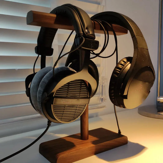Wooden Headphone Stand Organizer