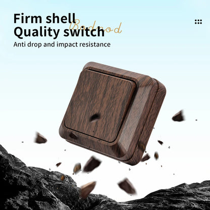 Stylish Wood-Look Light Switch